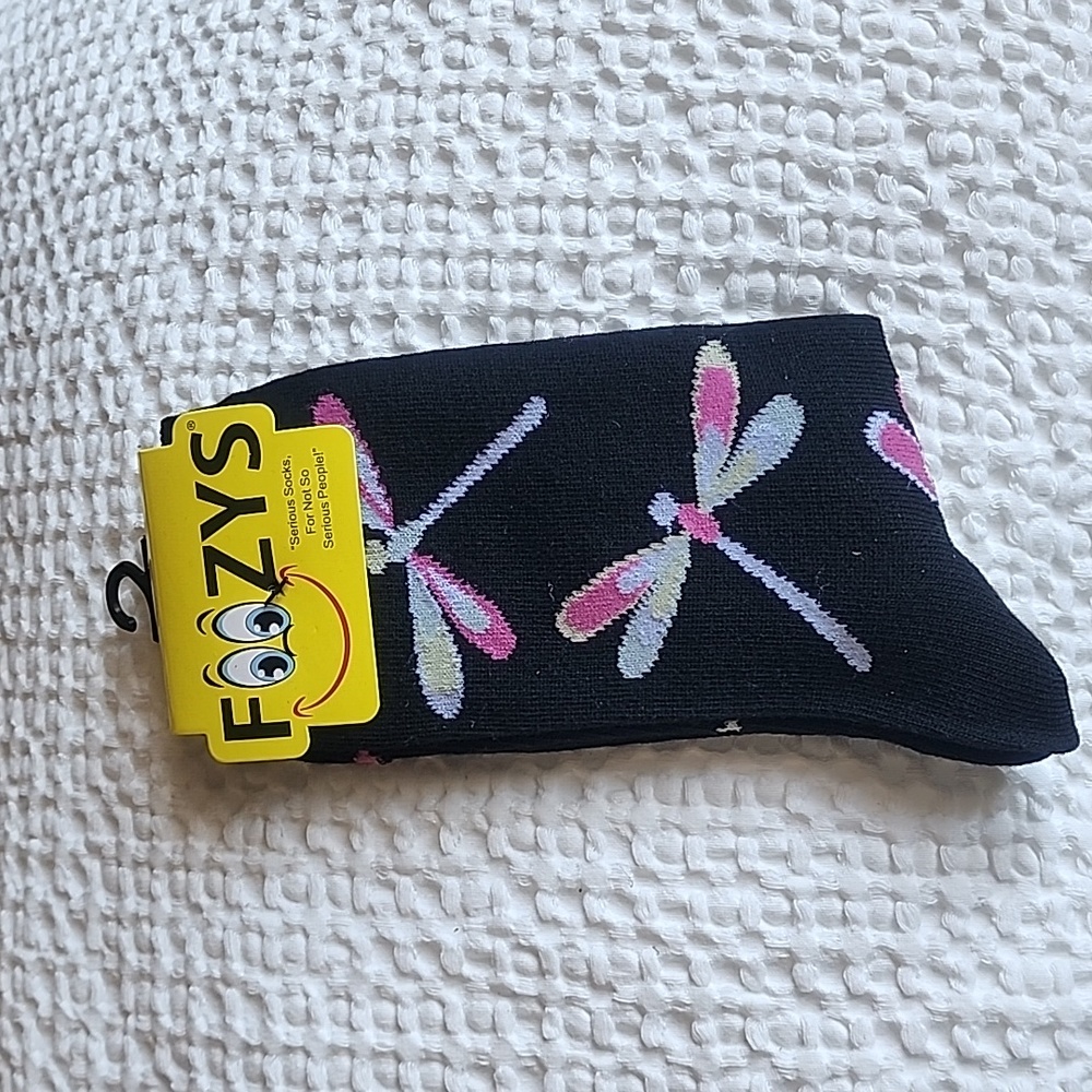 3/$20 Foozy Funny Dragon Fly Socks!